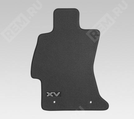 Комплект текстильных ковров салона, черные с логотипом XV Subaru J505EFJ200 комплект текстильных ковров салона, черные с логотипом xv (фото 1)