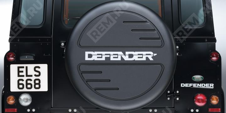  STC7889  чехол запаски 235/16 defender, пластик, боковина кожзам (фото 1)