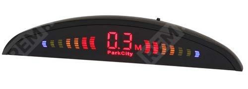  990PC04742000  парктроник parkcity 4 датчика, led-дисплей с адаптацией изображения (фото 1)