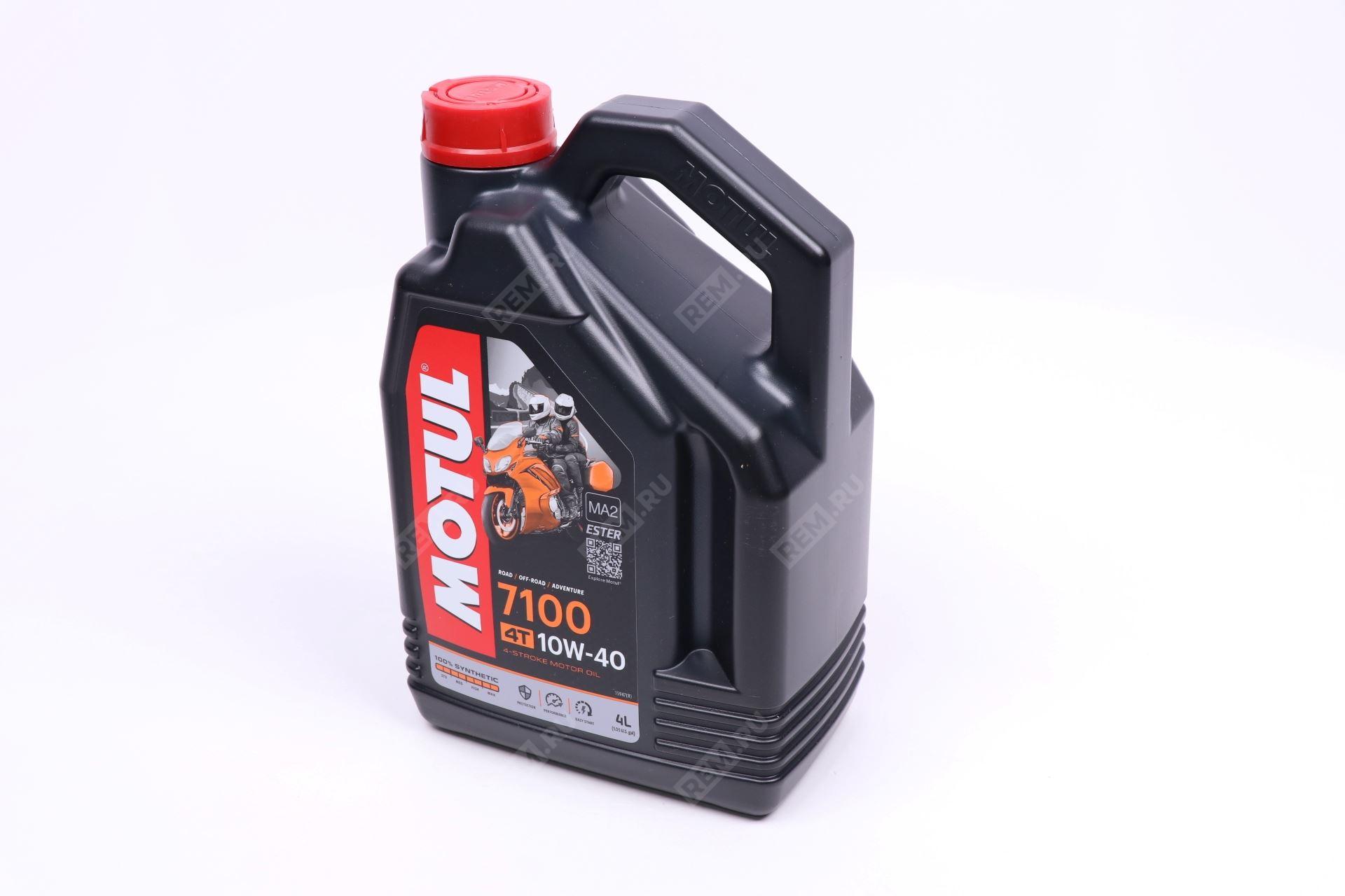  104092  масло моторное motul 7100 4t 10w-40, 4л (фото 1)