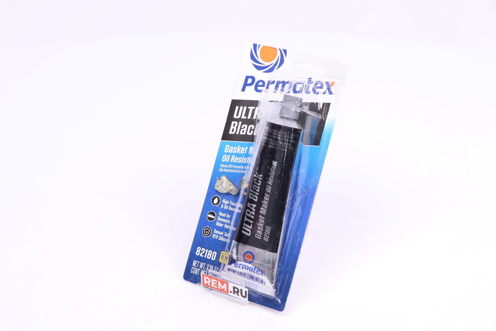  82180 герметик permatex черный, 95г