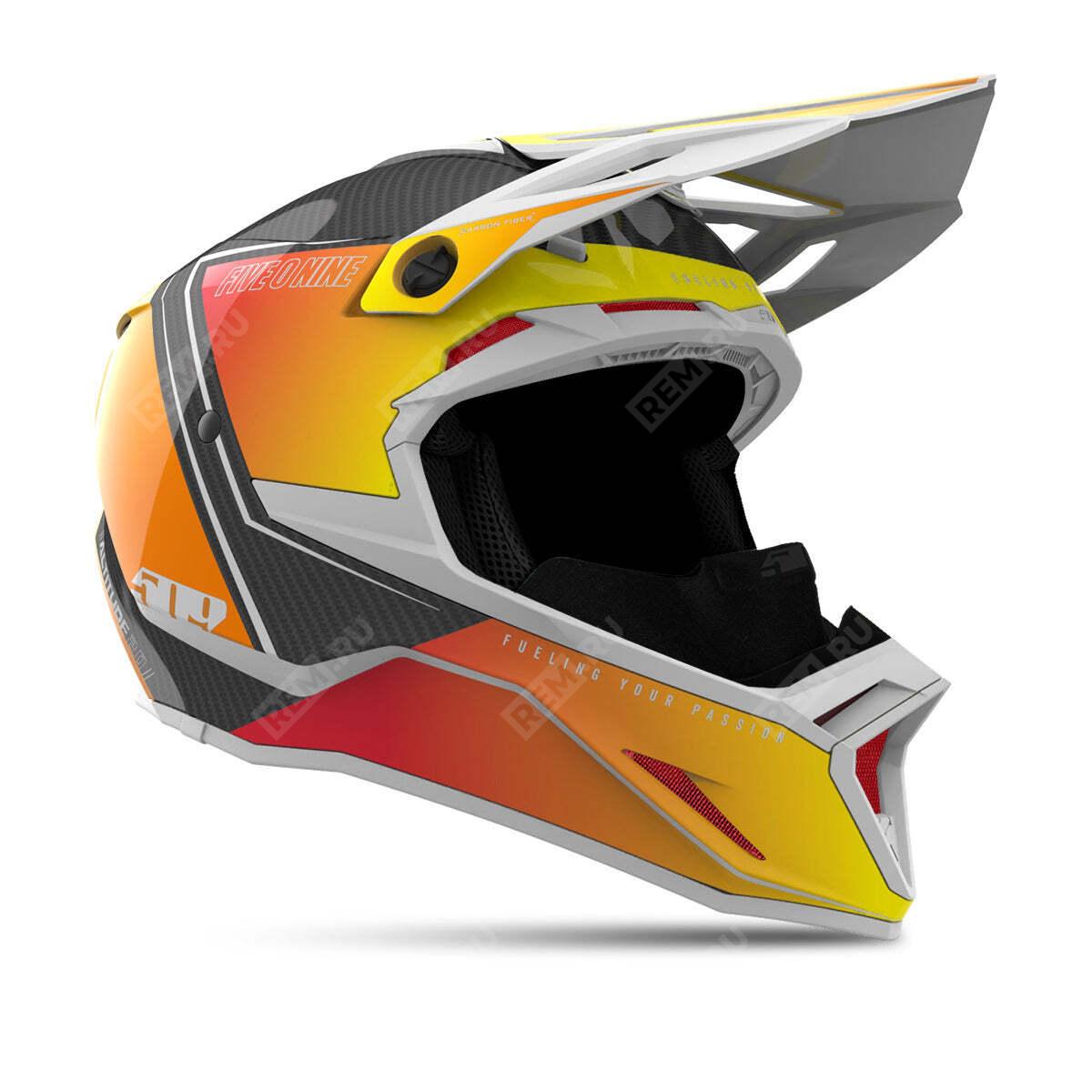  F01003800-140-402  шлем / altitude 2.0 carbon fiber helmet lg orange pop (фото 1)
