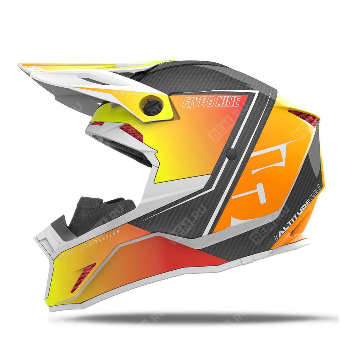  F01003800-140-402  шлем / altitude 2.0 carbon fiber helmet lg orange pop (фото 2)
