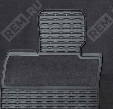  51472239638  ковры салона резиновые передние с овалами, черные (фото 1)