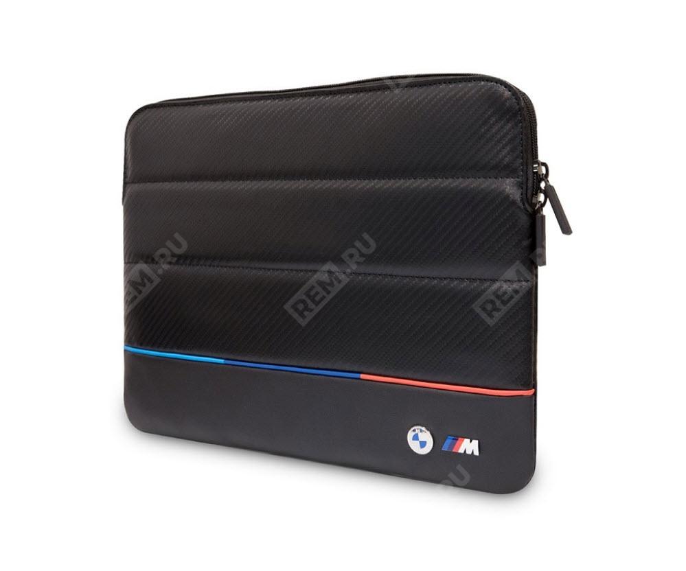  J5200000709  чехол bmw m для ноутбуков carbon tricolor black, размер 14" (фото 3)