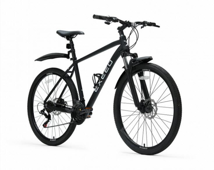  LSDBIKE04-E  велосипед exeed, рама алюминий 19'', колёса 27,5''(черный матовый) (фото 2)