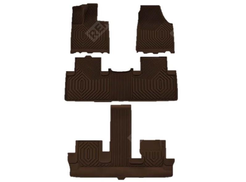  JKS-BA-00844  комплект полиуретановых ковров салона (3 ряда) коричневый (фото 1)