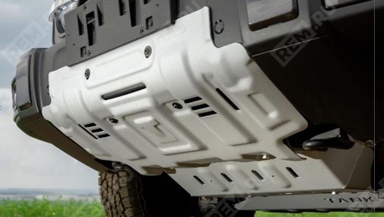  TNK0005-F  защита картера алюминиевая с заходом на бампер (фото 1)