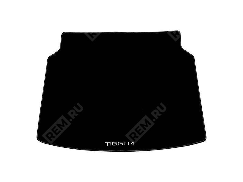  CHERY0203  ковер в багажник текстильный с серой вышивкой для tiggo 4 (фото 1)
