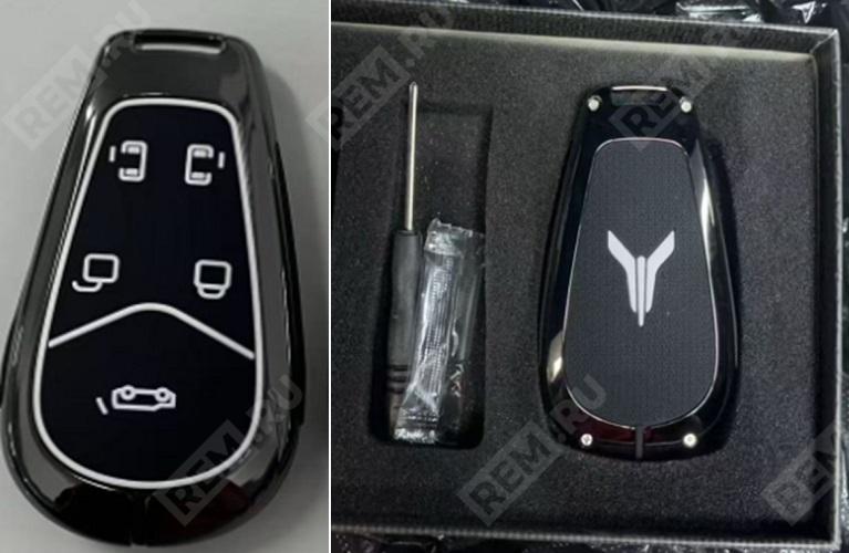  ACNTV02EK  чехол для ключа, темный хром (фото 1)