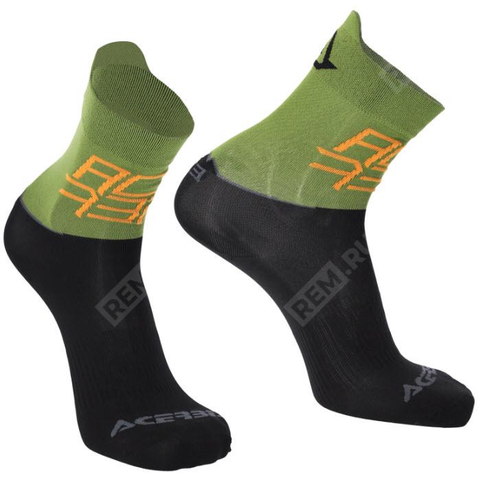  0025360.325.067  носки acerbis mtb light black/green, l/xl (фото 1)