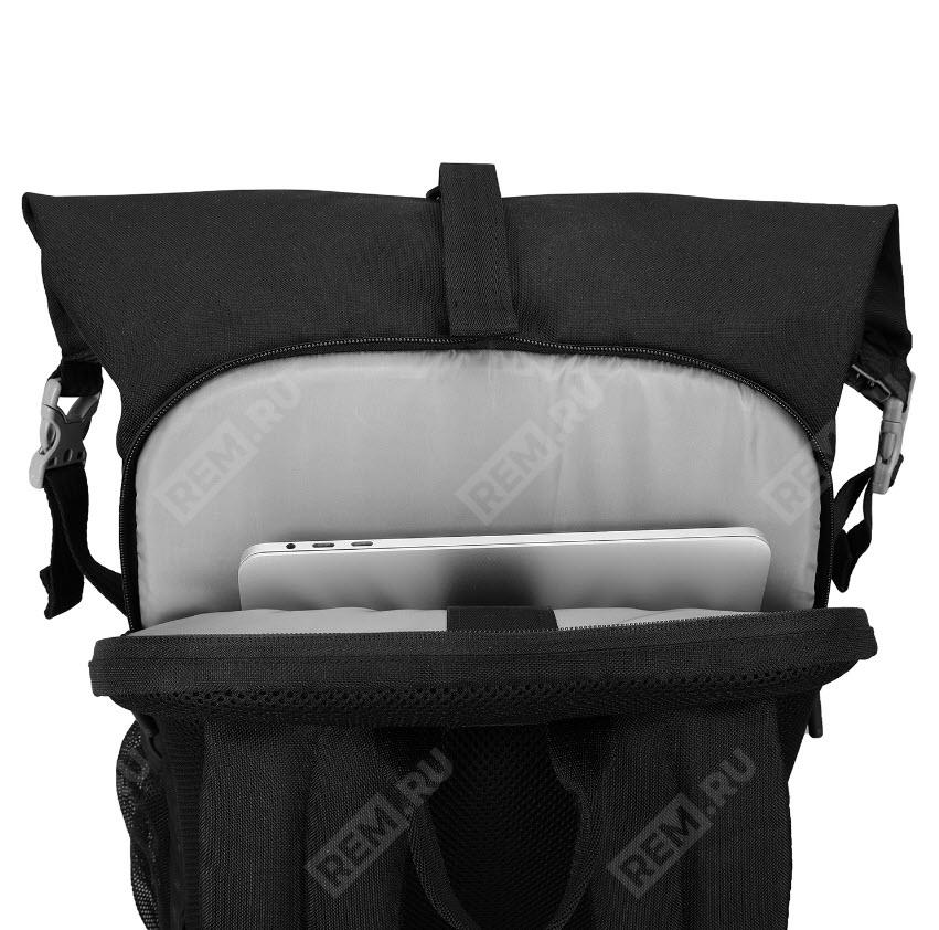  RLCBGS250001  рюкзак royal enfield roll top riding backpack 600d polyester grey (фото 3)