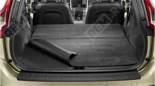 Ковер в багажник двусторонний, складной, черный Volvo 39813968 ковер в багажник двусторонний, складной, черный (фото 1)