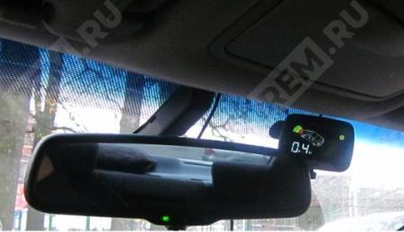  RU000189  парктроник aviline 8 датчиков, lcd-дисплей на стекло/торпедо, черный (фото 4)