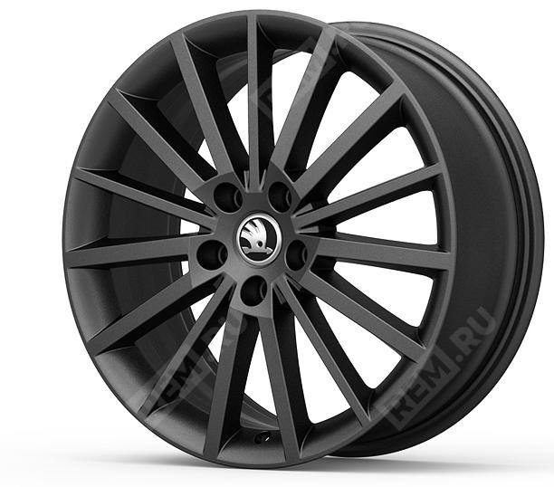  5E0071498ZG6  диск литой 18" turini, черный матовый (фото 1)