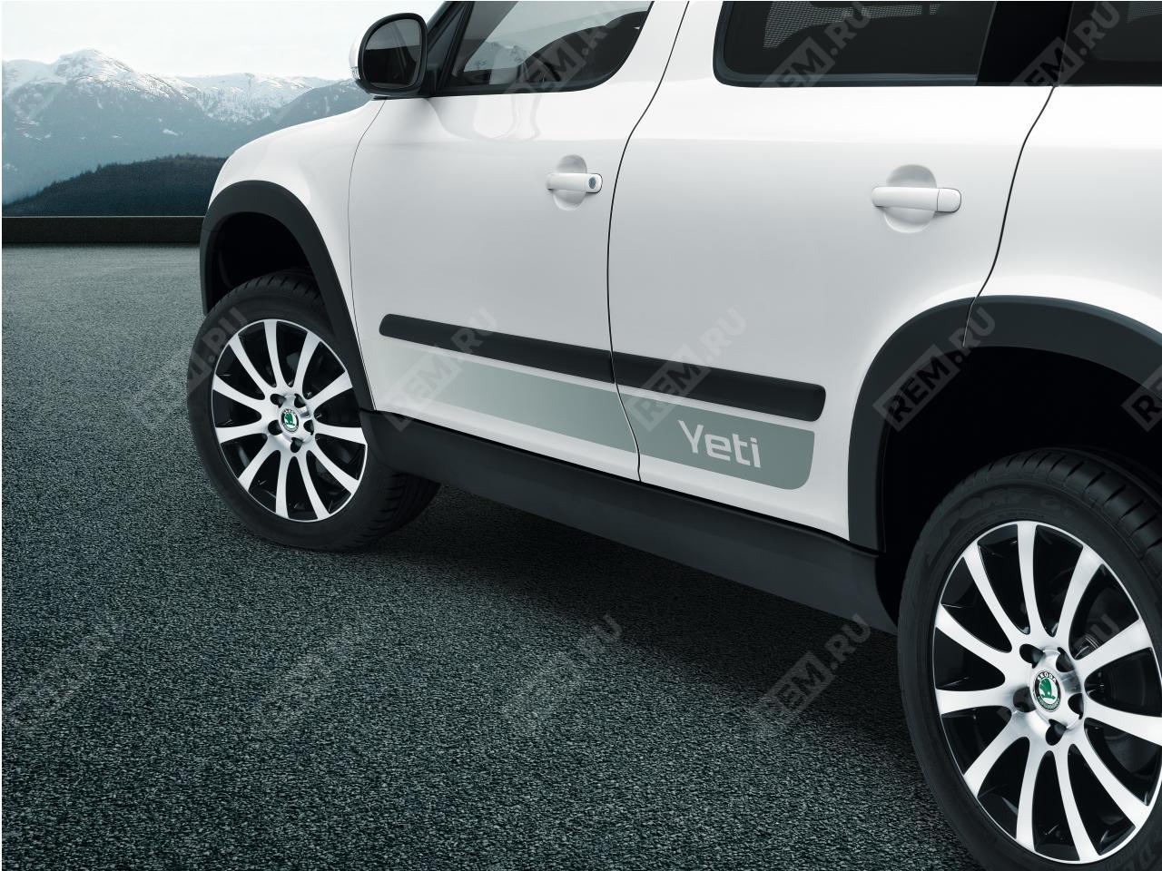 5L0071733A Купить Наклейки на двери с надписью Yeti, темная Skoda - купить  в интернет-магазине REM.RU