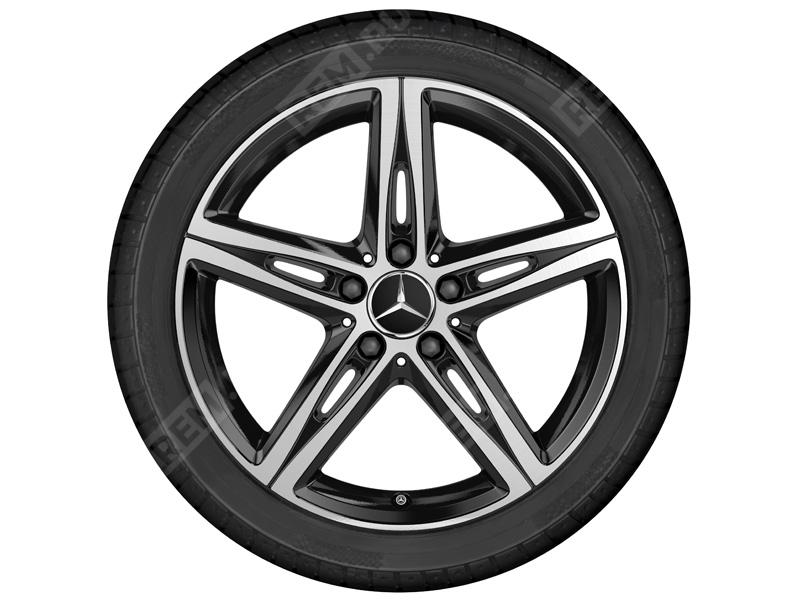  A17740107007X23  диск литой 18" 5 спиц, черный, полированный (фото 2)