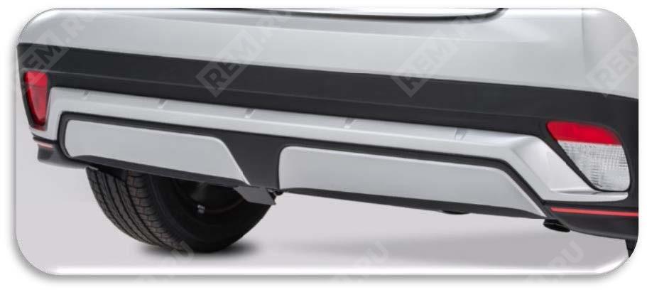  MZ576675EX  накладка заднего бампера, серебристая (фото 1)