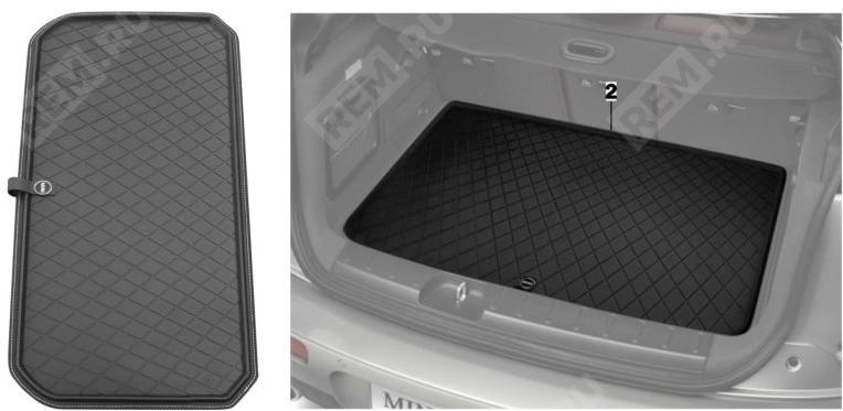 Ковер в багажник резиновый Essential Black, F55 (5-дверный) Mini 51472358313 ковер в багажник резиновый essential black, f55 (5-дверный) (фото 1)