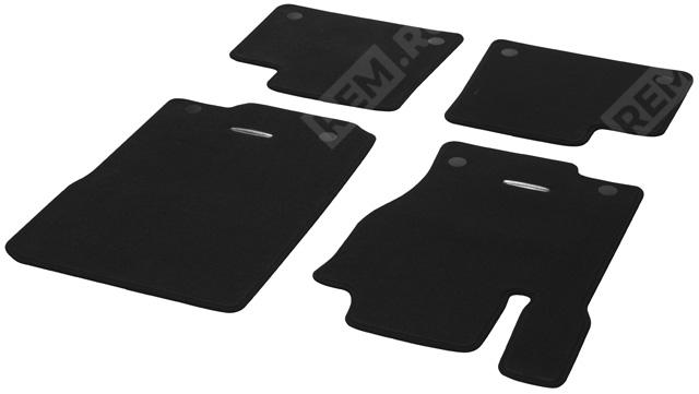  A1666804102689F87  ковры салона текстильные для 1-го и 2-го ряда сидений, черные (фото 1)