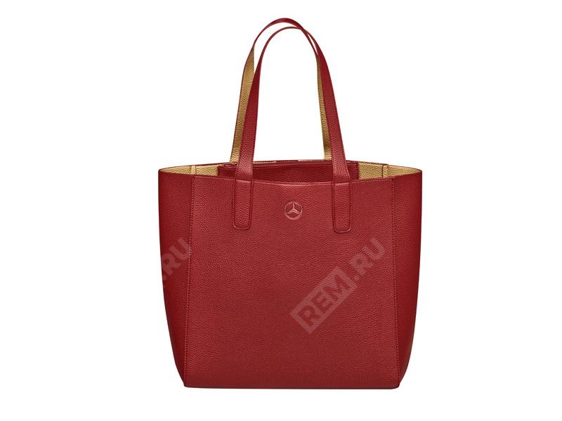  B66953713  сумка для покупок, цвет красный / золотистый (фото 1)