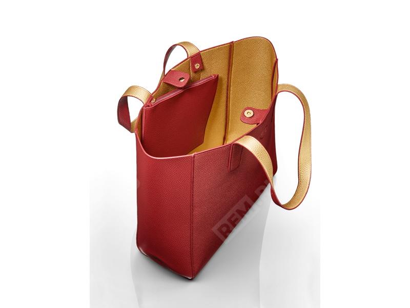  B66953713  сумка для покупок, цвет красный / золотистый (фото 2)