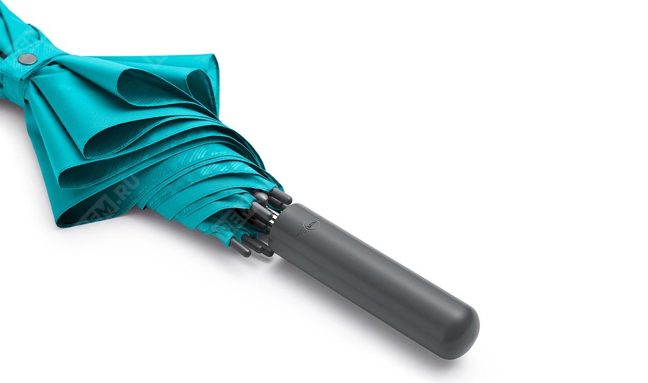  80232445723  зонт-трость mini, бирюзовый (фото 2)