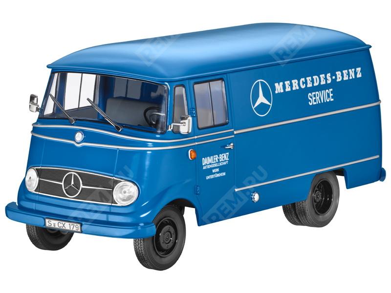  B66040630  модель l319, малотоннажный автомобиль, «mercedes-benz service», 1956–1967, 1:18, синий (фото 1)