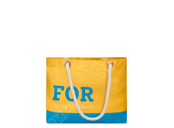  B67993595  пляжная сумка, оранжево-бирюзовая, полиэстер (фото 2)