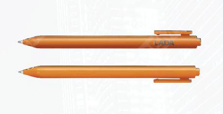  00004029026100  ручка lada, оранжевая (фото 1)