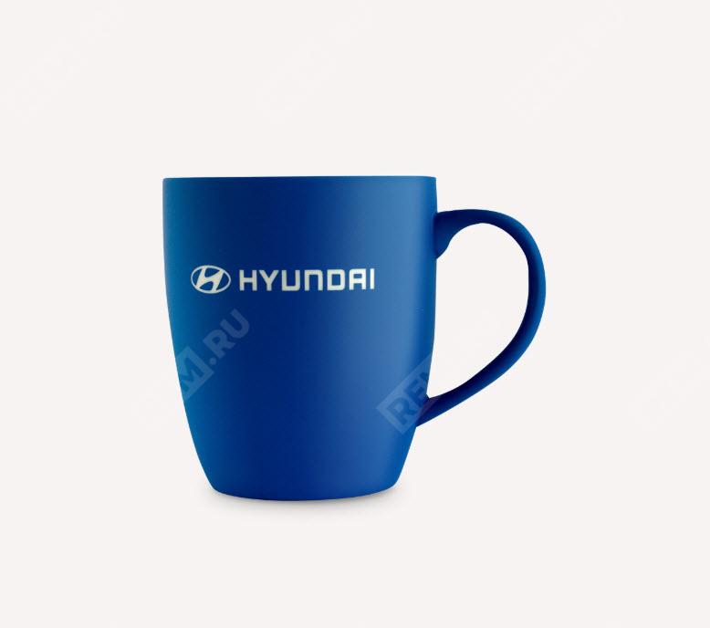 R8480AC583H  кружка с покрытием софт-тач и лого "hyundai", синяя (фото 1)
