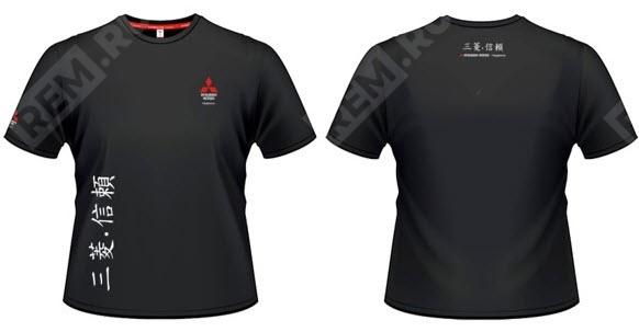  RU000011S  мужская футболка mitsubishi черная, размер s (фото 1)