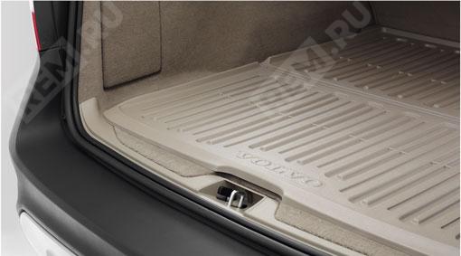 Ковер в багажник пластиковый, складной, черный Volvo 30740731 ковер в багажник пластиковый, складной, черный (фото 1)