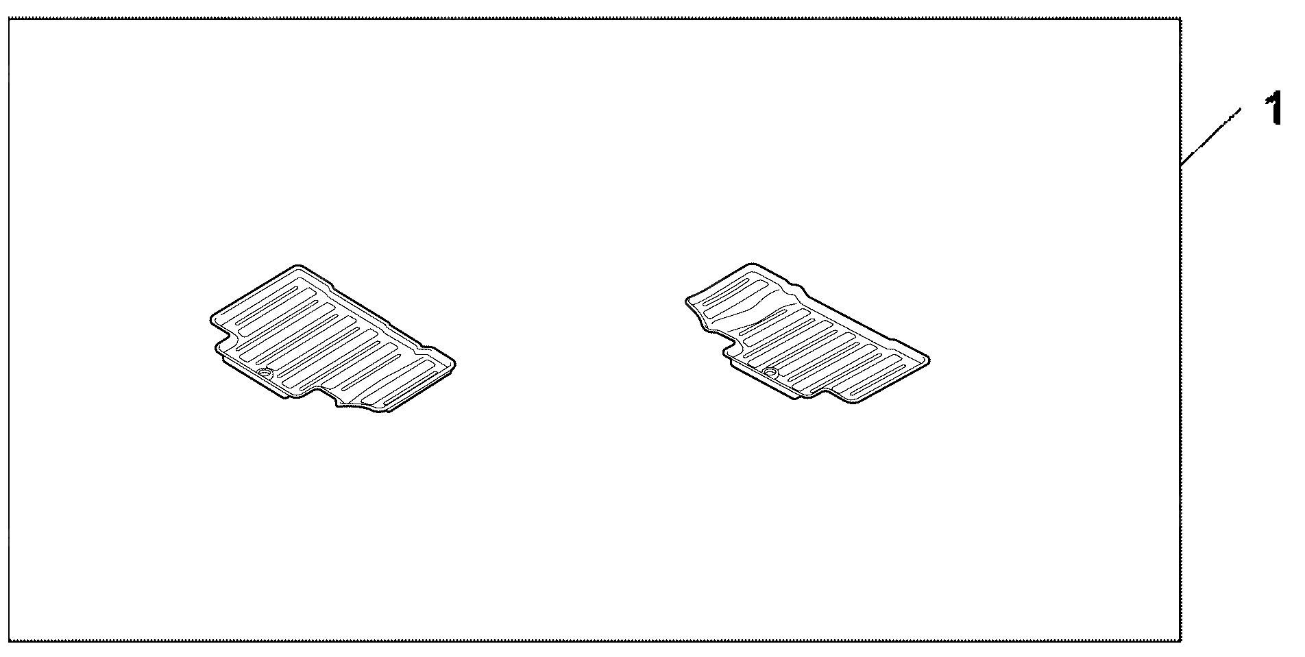  08P19SZA600B  ковры салона резиновые для 2-го ряда (фото 1)