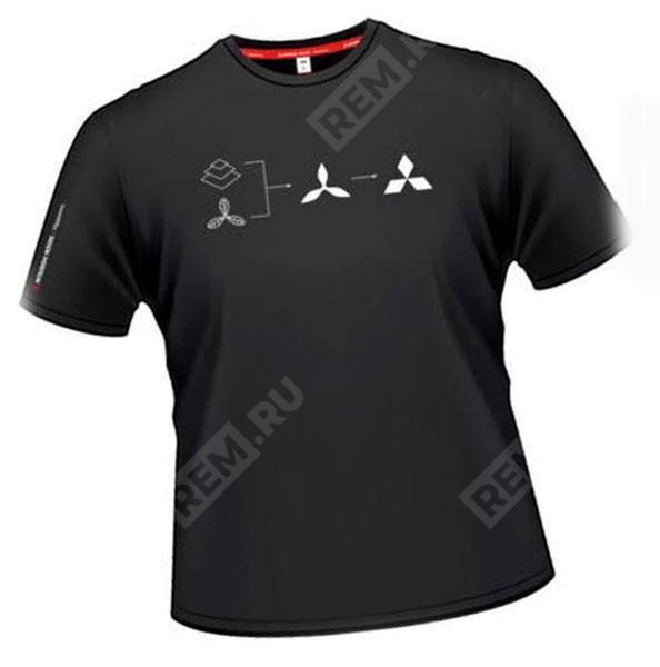  RU000009L  футболка mitsubishi мужская черная, размер l (фото 1)