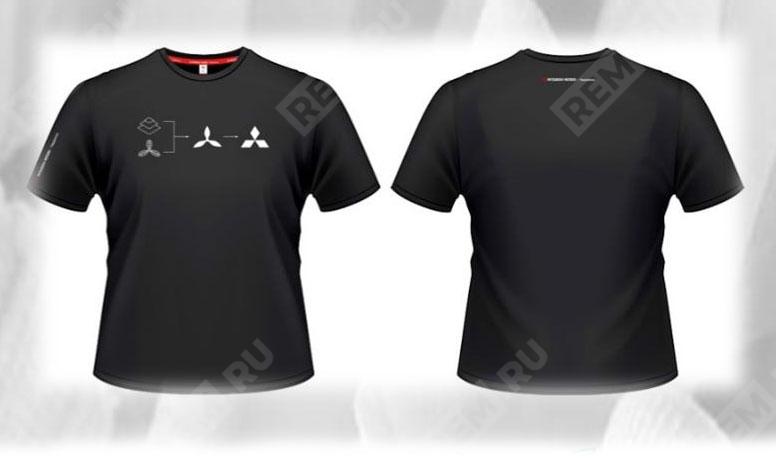  RU000009L  футболка mitsubishi мужская черная, размер l (фото 2)