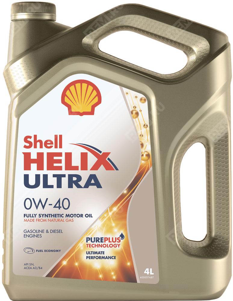  550046370  масло моторное shell helix ultra 0w-40, 4л (фото 1)