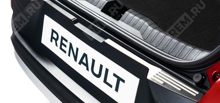 Накладки на порог заднего бампера, нержавеющая сталь Renault  7711821148  накладки на порог заднего бампера, нержавеющая сталь (фото 1)