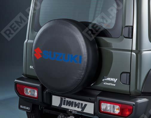  99000990YB700  чехол запасного колеса мягкий, черный с красно-синим логотипом (фото 1)