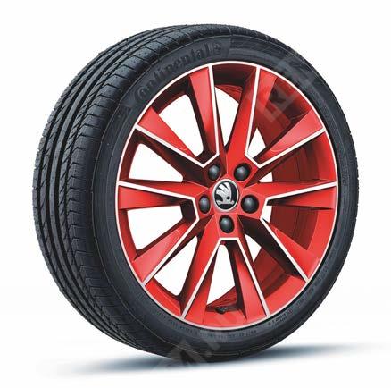 Диск литой 17" Savio, красный глянцевый Skoda 5JA071497EMN4 диск литой 17" savio, красный глянцевый (фото 1)