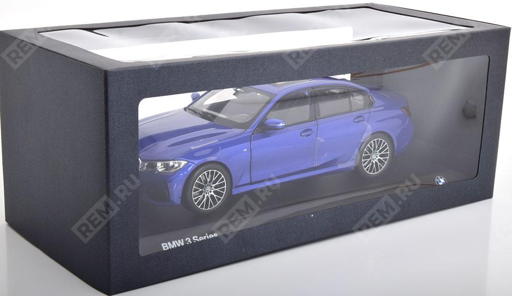  80432450999  модель bmw 3 series, g20, portimao blue, 1:18  (фото 3)