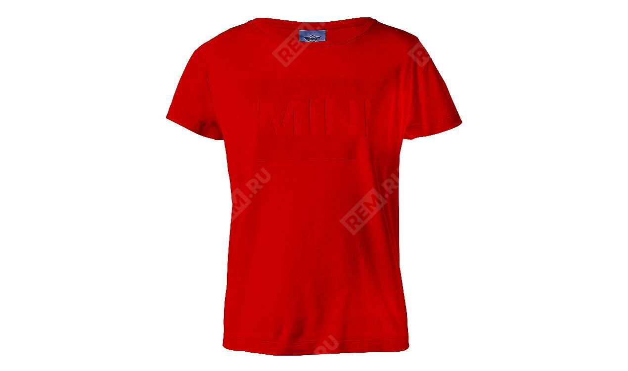  80142454903  женская футболка mini wordmark, коралловая, размер xxs (фото 1)