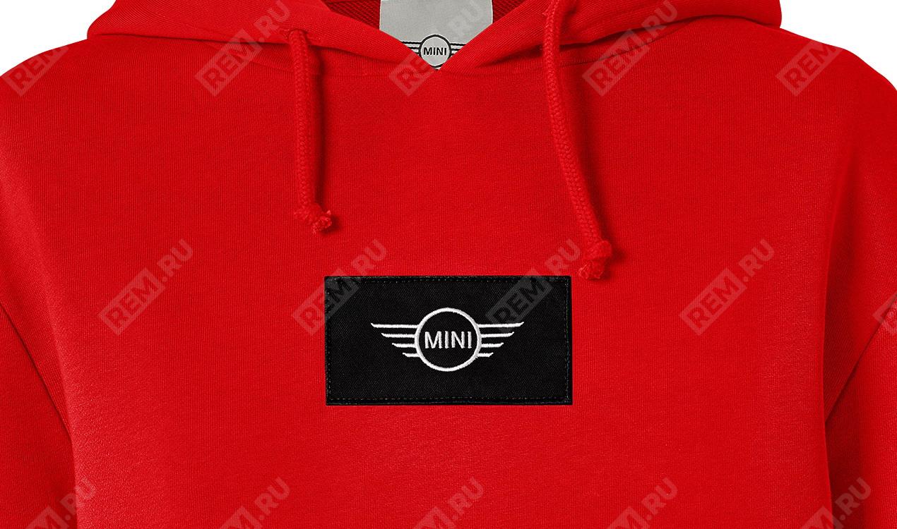  80142454945  женская толстовка mini logo patch, коралловая, размер xxs (фото 3)