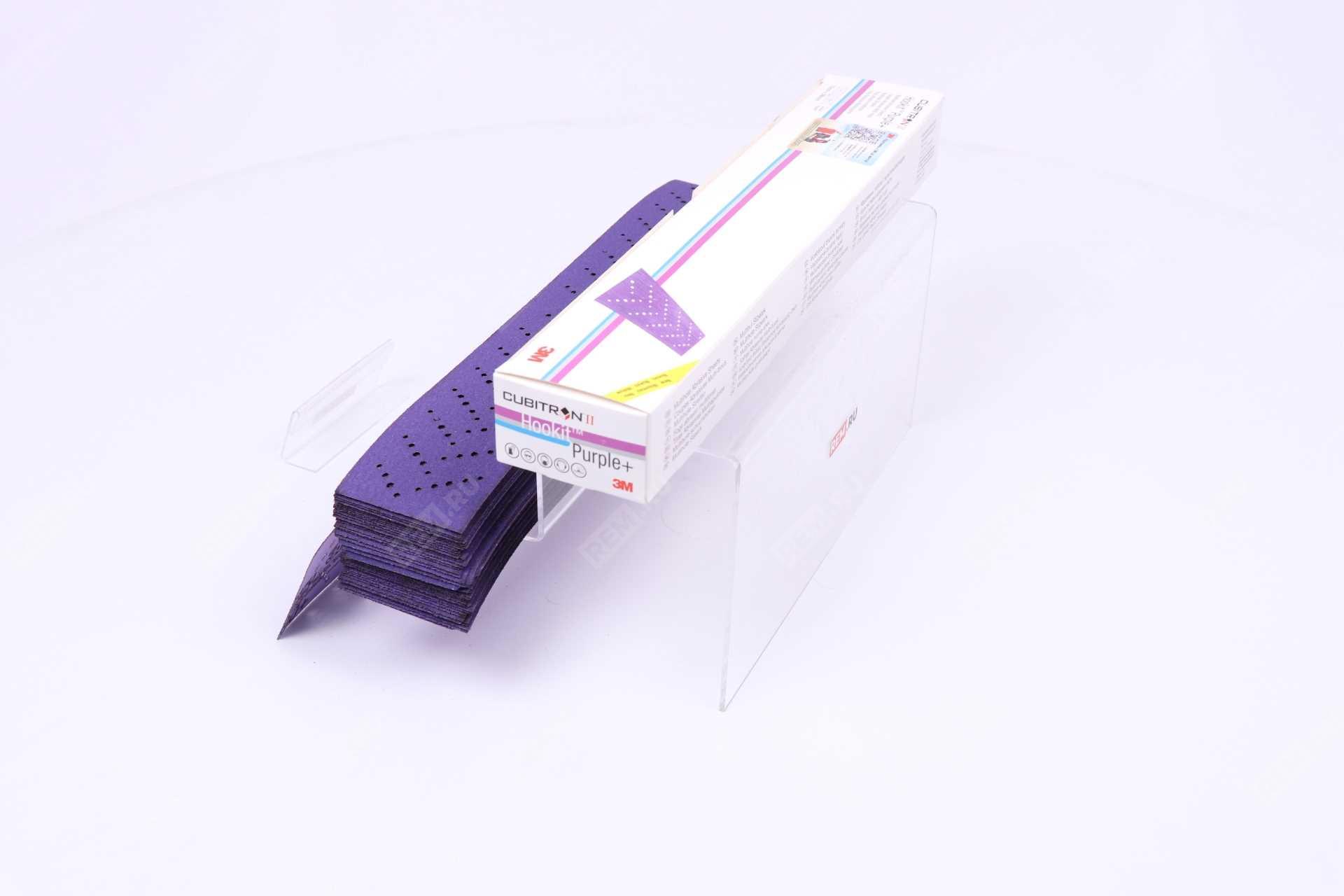  51411  полоска абразивная 3m hookit, серии 737u purple+, 70x396mm, p80 (фото 2)