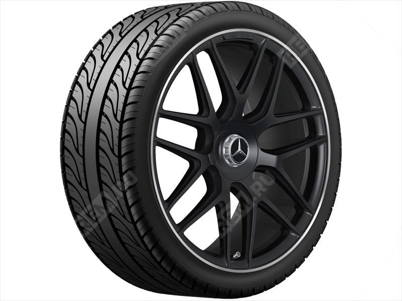  A16740145007X71  диск кованый 22" amg черный матовый, полированный обод, задний (фото 1)