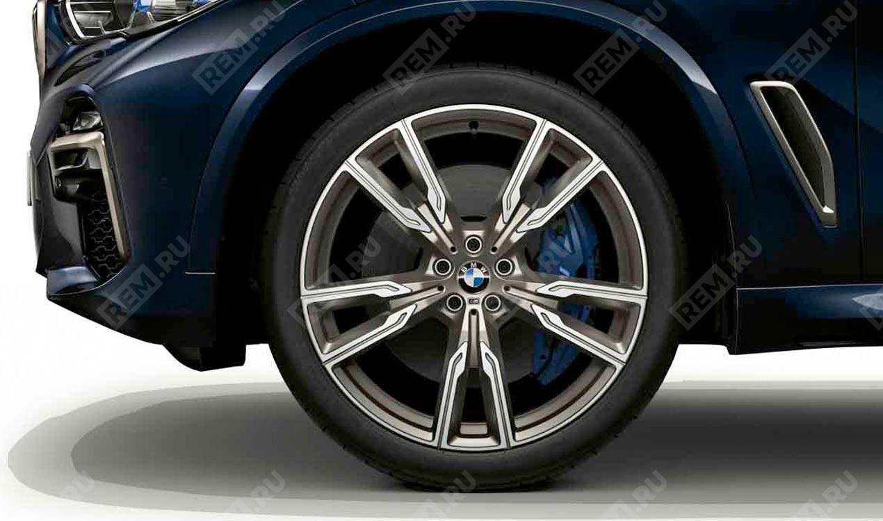  36112473106  комплект летних колес в сборе r22 v-spoke 747m grey matt, pirelli p zero, rdci (фото 1)
