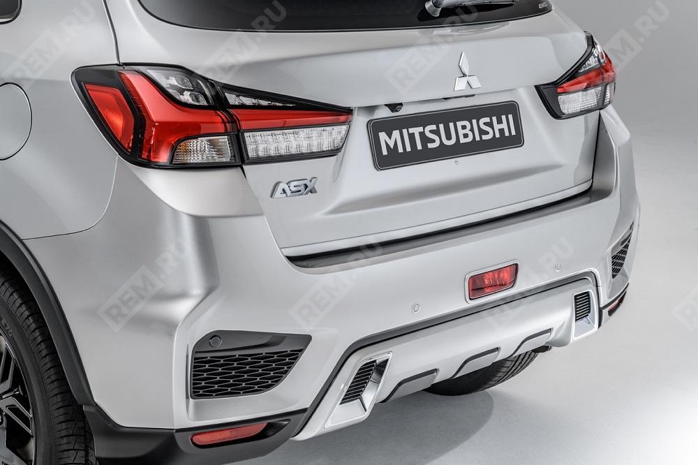 Накладка заднего бампера, серебристая Mitsubishi MZ576765EX накладка заднего бампера, серебристая (фото 1)