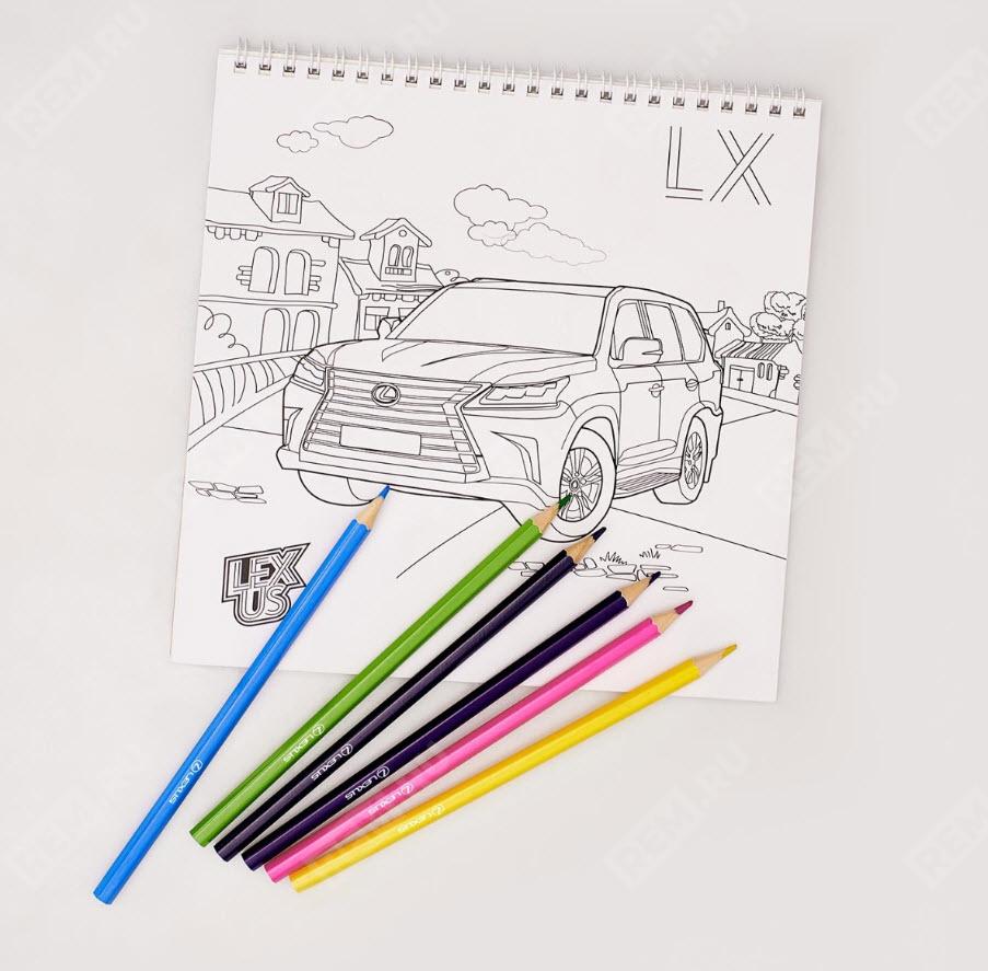  LMKC00037L  раскраска с карандашами lexus (фото 2)