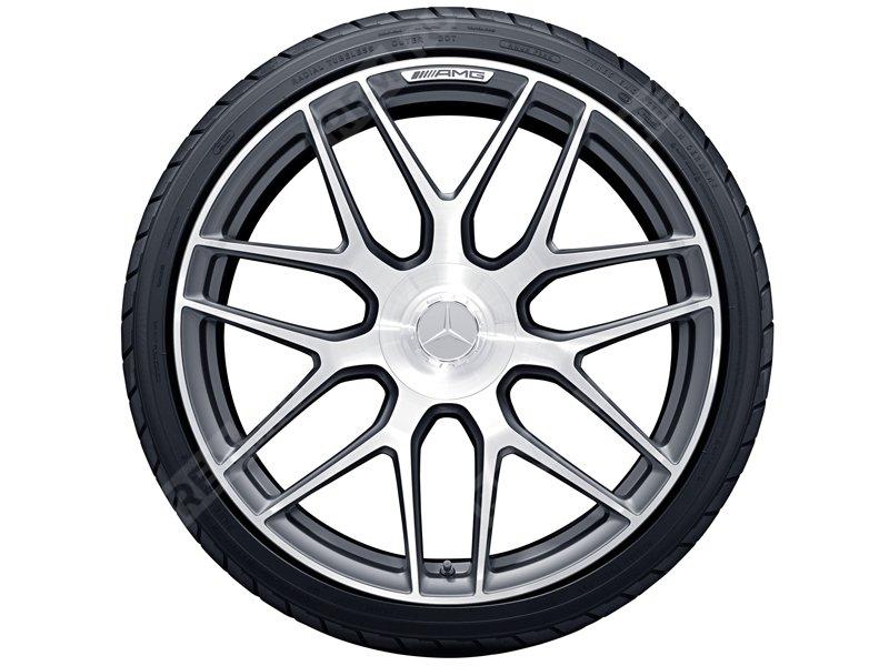 Диск кованый 21" AMG крестообразные спицы, полированый, передний ...