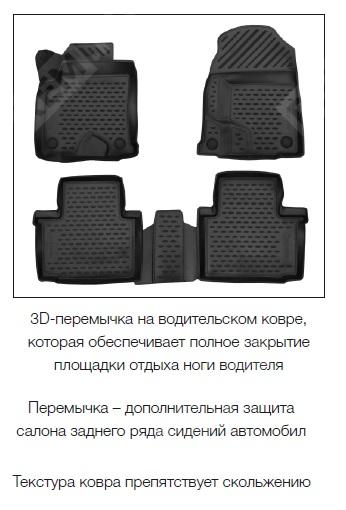  RUSORIG.3D.099.077.710  комплект полиуретановых ковров салона с бортом (фото 1)